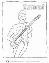 Coloring Pages Zumba Guitar Player Guitars Kids Electric Fret Getcolorings Color Popular sketch template