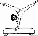 Gymnastics Coloring Pages Coloring4free Bars Uneven sketch template