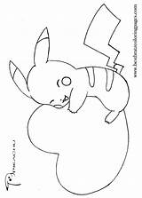 Pikachu Coloring Pokemon Pages Cute Kids Printable Colouring Color Baby Valentines Sheets Valentine Malebøger Para Kawaii Tegninger Colorear Print Silhouette sketch template