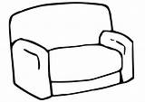 Couch Sofa Clipart Coloring Clip Cliparts Pages Furniture Outline People Large Edupics Library sketch template