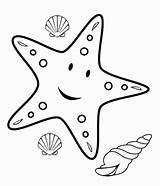 Coloring Pages Starfish Cartoon sketch template