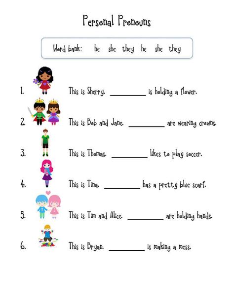 st grade worksheet pronouns printable coloring pages