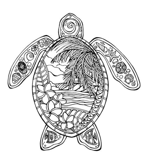 sea turtle mandala coloring page turtle animals coloring pages