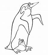 Penguin Coloring Pages Template Emperor Kids Pinguin Printable Christmas Cartoon Adelie Print Cute Blank Printables Chick Penguins Cliparts Templates Clipart sketch template