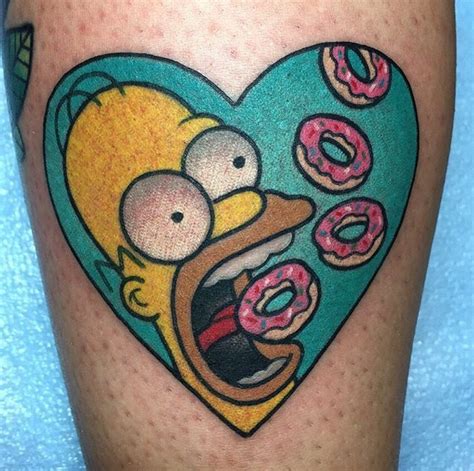 Homer Simpson Simpsons Tattoo Tattoos Cartoon Tattoos