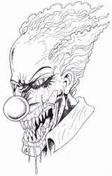 Clown Scary Coloring Clowns Waynet Hubpages Divyajanani sketch template