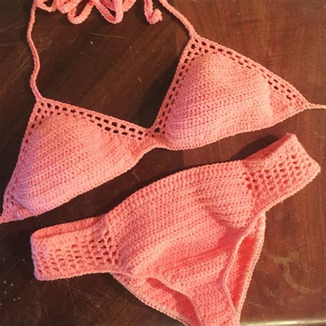 elastic crochet bikini set crochet bikini crochet bikini etsy