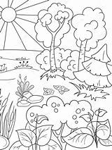Natureza Radura Piante Glade Foresta Preto Floresta Plants Fumetto St3 Livro Cliparts Conocimiento Pinto sketch template