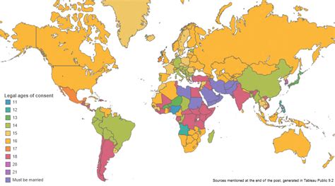 legal sex age around the world legal sex age around the