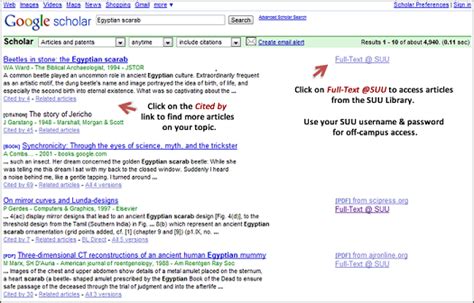 google scholar information literacy library research research guides  southern utah