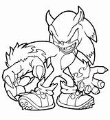 Sonic Werehog Hedgehog Knuckles Svg Colouring Eggman Dxf Everfreecoloring sketch template