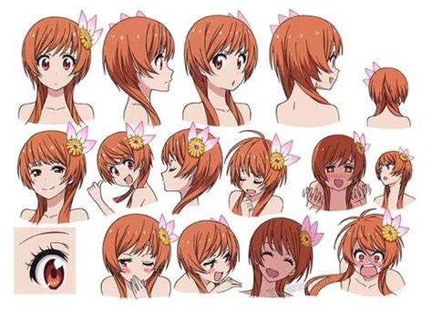 pin  vale  character design nisekoi anime art books anime hair