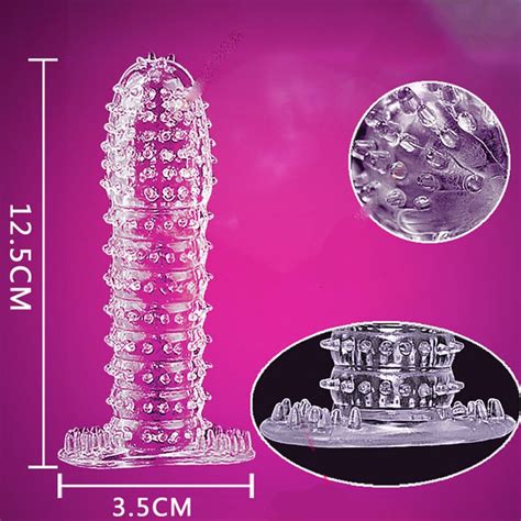 sex toy silicone reusable condoms time delay crystal penis