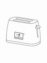 Toaster Coloring Pages Printable Kids sketch template