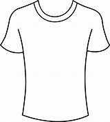Shirt Coloring Outline Kids Clipart Clip Drawing Template sketch template