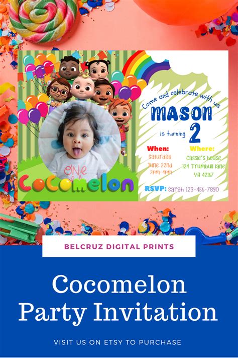 cocomelon birthday template cocomelon personalized etsy custom