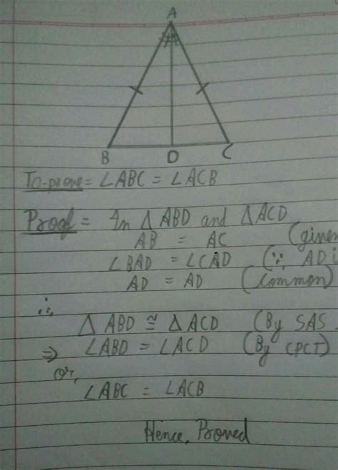 In The Given Figure Ad Is The Bisector Of Angle A Of