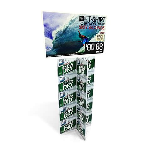 cost  sided cardboard advertising standee impact display