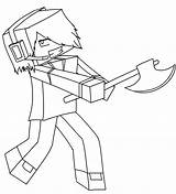 Coloring Pages Herobrine Minecraft Popular sketch template