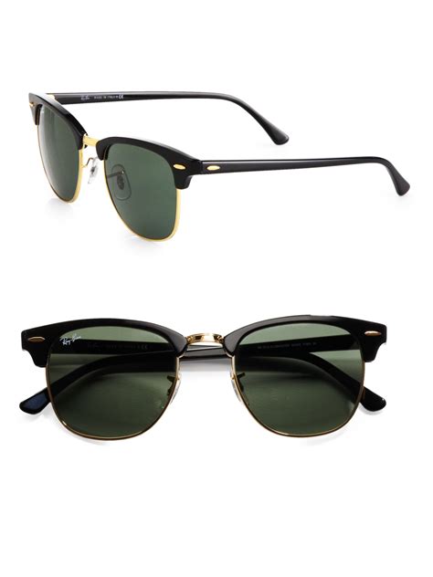 lyst ray ban classic clubmaster sunglasses in black for men