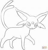Pokemon Coloring Pages Espeon Getdrawings sketch template