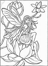 Coloring Fairy Hadas Dibujos Adultos Fairies Mandalas Adas Fada Daripada Mystical sketch template