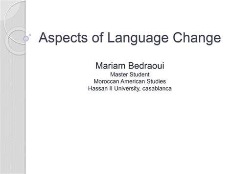 language change theories