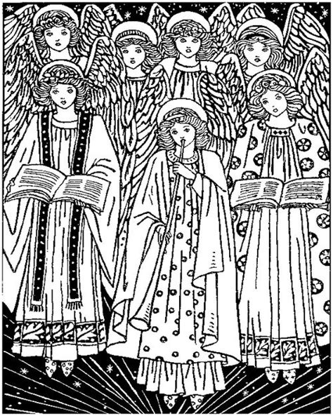 angel choir cat coloring page rubber stamping techniques stamp