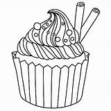 Muffin Blueberry Clipartmag Drawing sketch template