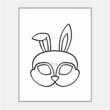 Mask Bunny Rabbit Printable Craft Kids Tag Themed Farm Ready Cut Play Print Party Great Just sketch template