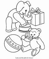 Toys Coloring Toy Animal Pages Stuffed Bear Elephant Christmas Kids Sheets Colouring Favorite Clipart Print Printable Fun Popular Story Clip sketch template