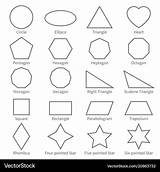 Shapes Outline Geometric Basic Flat Vector Educational Kids Geometry Diagram Rectangle Square Royalty Ellipse Triangle Maths Choose Board sketch template