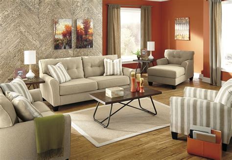 laryn khaki living room set  ashley  coleman furniture