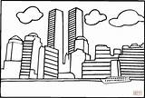 Twin Towers Coloring Pages Trade Center Before Wtc Printable September Color 11th Kids Drawing Template Clipart Patriot Sheets Skyscraper Patriots sketch template