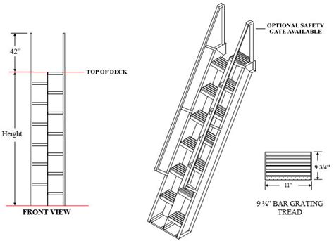 Steel Alternating Tread Stairs Industrial Stairs Metal