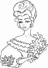 Princess Pages Coloring Flowers Flower sketch template