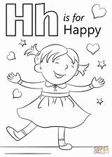 Coloring Letter Happy Pages Preschool Color Printable Activities Alphabet Crafts Sheets Colouring Hh Kids Worksheets Supercoloring Book Words Getcolorings Template sketch template