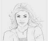 Actress Beautiful Kajal Drawing Indian Girls Aggarwal Tollywood Sketech Draw Her Pages Sudha Coloring Queen Makes Eyes Pretty India sketch template