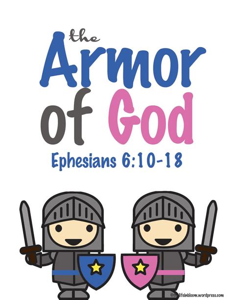 armor  god printable lesson packet bible lessons  kids