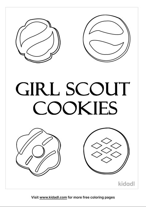 girl scout cookie booth coloring page coloring pages