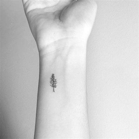 Pine Tree Tattoo On The Wrist