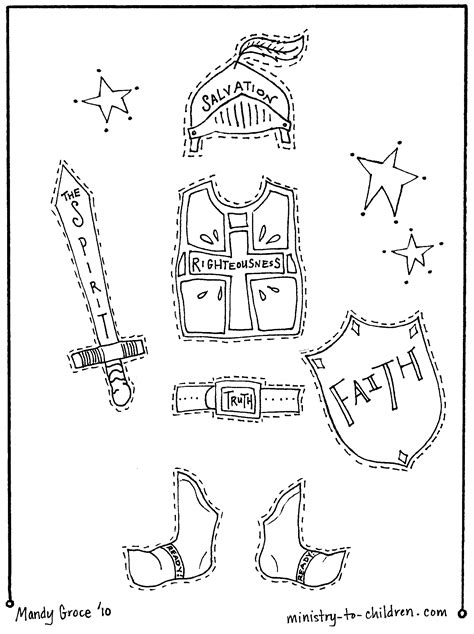 armor  god coloring pages coloring home