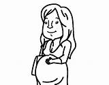 Pregnant Coloring Woman Pages Mom Colorear Color Printable Book Getcolorings sketch template