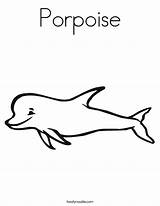 Coloring Porpoise Dolphin Built California Usa Twistynoodle sketch template