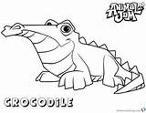 Jam Animal Coloring Pages Crocodile Printable sketch template