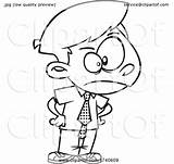 Bossy Being Boy Cartoon Toonaday Clipart sketch template