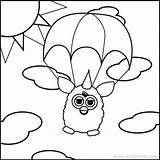 Furby Parachute Kleurboeken Xcolorings 1100px 84k sketch template