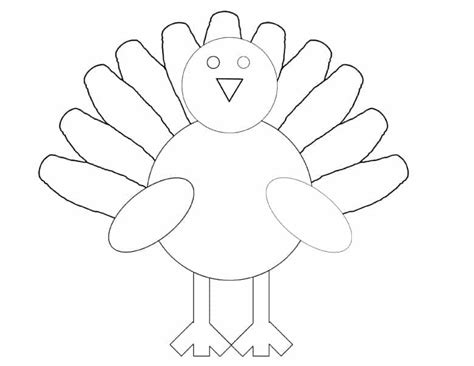turkey template  feathers