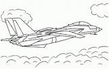 Coloriage Chasse Avion Tomcat Airplane Airplanes Colorier Letscoloringpages Ecoloringpage Imprimé sketch template