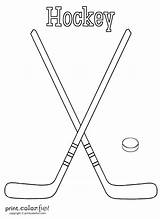 Sticks Coloring Puck Printcolorfun Eishockey Stanley Trophy Nhl Goalie sketch template